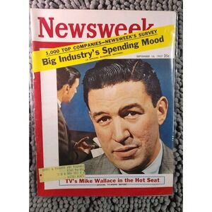 MAG: Newsweek 9/16/1957-Mike Wallace cover & story -Photos-info-current event...